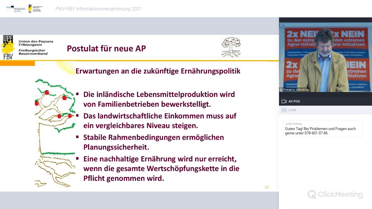 FBV 26.2.2021: Bezirksversammlung (Webinaire)