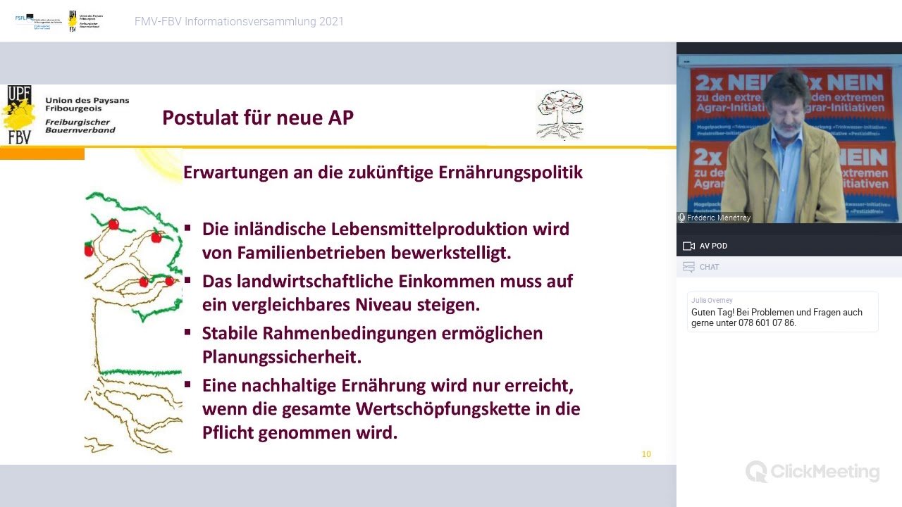 FBV 26.2.2021: Bezirksversammlung (Webinaire)